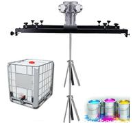 IBC Air Agitators,IBC Horizontal Plate Pneumatic Mixer,Adjustable Size,1000L Stirr Automatic Stirrer,for Paint Coating Materials Viscous Liquid Ink Dissolve,3cylinders