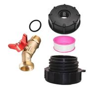 IBC Barrel Accessories S60 x 6 | 1000L Water Tank Connection | Brass Outlet Tap