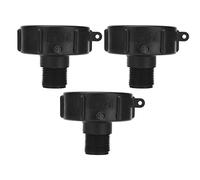 IBC Container Connector G3 / 4 Thread | ABS Plastic Drain Adapter Replacement Valve Fitting | Leak - Protective Design for Industrial Barrels/Water Storage Units | 3Pcs Kit (S60-2 NPS)