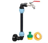 IBC Gooseneck Outlet Tap IBC Tank Adapter 3/4 Inch Outlet Tap IBC Tank Fittings S60X6 Brass Anti-Rust Anti-Freeze for 600-1000L Rainwater Tank IBC Container
