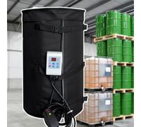 IBC Heating Blanket 200L Drum Heater, Industrial Silicone Insulated Barrel Heater With Digital Thermostat 0-120°C, Temperature Controlled Heating Wrap For Liquid Storage Tanks(Black)