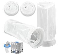 IBC Lid Filter - 4 Piece Nylon Filter Set for Rain Water Tank, White, 10.5*20cm