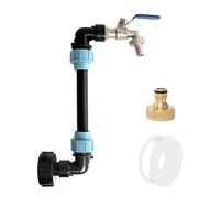 IBC Outlet Tap IBC Tank Accessories Tank Connector Outlet Tap Gooseneck Adapter 3/4Inch for 1000L Gooseneck Brass External Point Garden Irrigation Polyethylene Threaded Connection