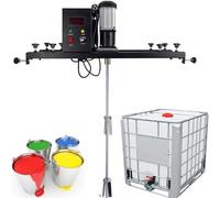 IBC Paint Mixer 980W Electric Tank Mixer Machine with Support Hanger, Adjustable 72-120CM IBC Agitator, Folding Propeller, Ink Dissolver Mixing Tool