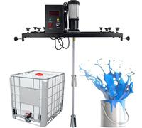 IBC Paint Mixer,Electric Tank Mixer Machine, with Support Hanger, Folding Propeller,72~120CM Adjustable,for Ink Dissolver Agitator,980W