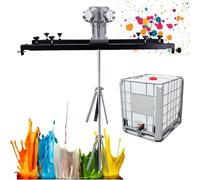 IBC Paint Mixer, Pneumatic Bracket Mixer, IBC Air Agitator, Pneumatic Ton Tank Mixer Machine, Folding Propeller, for Paint Coating Materials Viscous Liquid(3Cylinders)