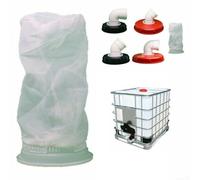 IBC Rainwater Tank Filter with Dn75 Nylon Mesh Bag 200 Fine Screen for Ton Water Storage Reusable Food Safe Lid Fitting Cap 1 Pack