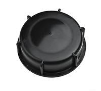 IBC S100x8 DN80 Screw Cap Valve Cover, Practical Design, 2pcs, Black Plastic