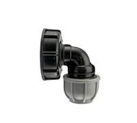 Ibc S60X6 2Lid With 32mm Mdpe 90Degrees Elbow 1Bsp Threads Pn10