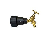 ibc s60x6 outlet kits tfor ibc tanks with extender to bring out from the metal cage (extender+brass bib+click-lock)