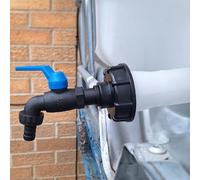 IBC S60x6 Storage Tank Easy Fit Swivel Extender+Tap Kit Options,Brings Out The Fitting from The Tanks Recessed Outlet Thread. Easier Linking Tanks Together (Extender+Nylon Lever tap +Hose Barb)