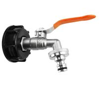 IBC S60x6 Storage Tank Easy Fit Swivel Extender+Tap Kit Options,Brings Out The Fitting from The Tanks Recessed Outlet Thread. Easier Linking Tanks Together (Extender+Lever tap+Click-Lock)