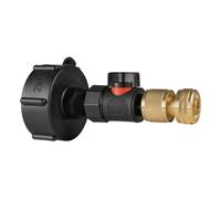 Ibc S60X6 To 3/4" Bsp Adapter Kit With Quick-Connect Valve And 1/2" Brass Hose Connector - Ibc028B
