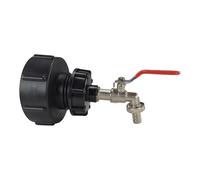 IBC Storage Tank Fitting with an Outlet Tap, 4" (s100 x8) Adaptor+Range of Tap Options,Provides Connection for Garden Hoses (Lever tap + Hose Barb)