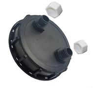 IBC Tank Adapter Cap, IBC Tank Tap Adapter Plastic Outlet Lid Cap with DN150 1 Inch Male Thread(2x threaded outlets)
