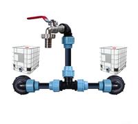IBC Tank Adapter Hose Connector Valve, Fitting With Drain Adapter, For Garden Tap Connection And For Water Management Projects(1/2 inches)