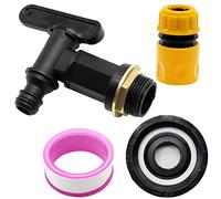 IBC Tank Adapter & Hose End Connector, Plastic Snap Fit Butt Tap - 3/4" Thread Water Butt Storage Tank Hose Fitting Parts for Home Garden