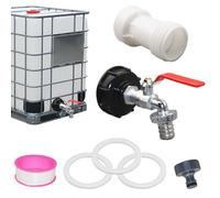 IBC Tank Adapter, IBC Tank Tap, Tank Tap 1000 Litres, 3/4 Inch IBC Tank Adapter, Garden Tap IBC Tank Adapter 1000 L, for Outdoor Garden Rain Water Tank Adapter