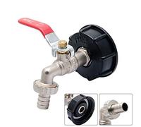 IBC Tank Adapter IBC Tote Tank Drain Adapter S60X6 to Brass Garden Tap with 1/2" Hose Fitting Oil Fuel Water