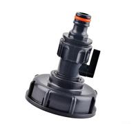 IBC Tank Adapter S60x6 to 3/4 Inch Hose Connector - Heavy Duty Polypropylene Drain Valve Fitting for UK & EU Water Tanks, Garden Irrigation and Rainwater Storage Systems(D)