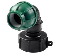 IBC Tank Connector S60X6 to MDPE Elbow Valve Adapter for Standard Pipe Sizes 20mm, 25mm, 32mm (32mm)