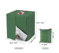 IBC Tank Cover, For 1000L Water Container Outdoor Storage With Wind Straps Oxford Fabric Waterproof Dustproof Green 116X100x120cm