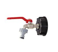 IBC Tank Faucet, 1000L 1/2" Aluminum Alloy Adapter with Hose Connector