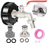 IBC Tank Fittings Inch Brass Water Tank Accessories IBC Tank Adapter1/2 Valve for S60x6 Water Tank 1000l IBC Adapter Garden Hose Water Tank Hose Connection