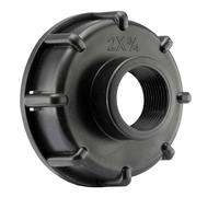 IBC Tank Fittings Selection - S60x6 & S100x6 Adapters - Male, Female, Threaded, Barbed, Valves, Spouts, MDPE Options (End Cap 3/4 BSPF (S60X6))