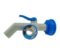 IBC Tank Fittings Selection - S60x6 & S100x6 Adapters - Male, Female, Threaded, Barbed, Valves, Spouts, MDPE Options (45° Spout (S60x6))
