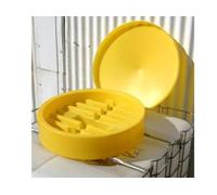 IBC Tank Funnel with Lid and Integral Debris Strainer - High-Density Polyethylene, Chemical-Resistant, Spill Control for 1000L IBCs