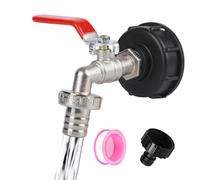 IBC Tank Gooseneck, Rain Barrel Outlet Tap, 3/4 Inch Outlet Tap,IBC Container S60 x 6 3/4 Inch Taps, Adapter, Tank Accessories (Extended)