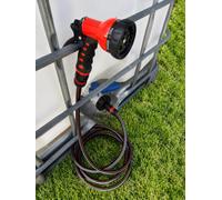 IBC Tank Hose Kit 2" S60x6 Outlet Adapter with Flexible 4-Layer Hose & Multi-Spray Gun - 1m/2m/4m/6m/8m/10m Lengths - Quick Connect Fitting (6m)