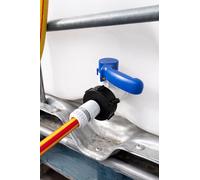 IBC Tank Hose Kit 2" S60x6 Outlet Adapter with Flexible 6-Layer Hose & Multi-Spray Gun - 1m/2m/3m/5m/10m Lengths - Quick Connect Fitting (1m)