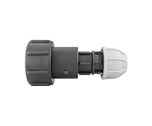 IBC Tank Outlet with Swivel Tight Extender Cap and mdpe tee,Elbow or Straight Fitting for 20mm,25mm or 32mm Water Supply mdpe Pipe (32mm Straight)