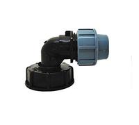 IBC Tank Thread Connector s60x6 Adapter To Mdpe Water Pipe Fittings Elbow Outlet 20mm