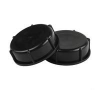 IBC Ton Barrel-Screw Tap Cap Valve Cover, S100x8 DN80 Thread, 2-Pack Black Plastic Rainwater Storage Tank Accessory for Garden Watering Systems