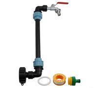 IBC Tonne Fitting Kit With Built-in Smooth Ball Valve For Easy Installation, 3/4 In. Outlet Tap For Rainwater Tank Containers