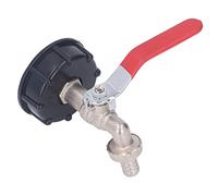 IBC Tote Adapter 1/2in Leakproof Brass Valve Coarse Thread for 275-330 Gallon Water Tank Garden Hose Connector Fitting