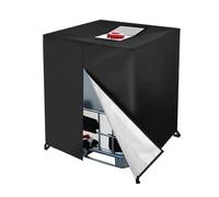 IBC Tote Cover 275 Gallon with Zipper,Sun Protective Hood for Rain Water Tank 420D Waterproof Oxford IBC Container Cover for Outdoor Garden(Black)