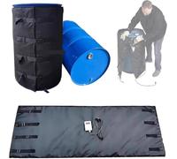 IBC Tote Heater Blanket,IP67 Waterproof Tank Heating Blanket, 55 Gal /275 Gallon Heating Pad for Winter, Waterproof Electric Warmer for IBC Containers & Drums Black-55Gallon/200L