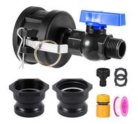 IBC Tote Hose Adapter, 2" ibc tote hose adapter camlock for 275-330 Gallon IBC Tote Tank, 2 Size cam and groove fittings (2" Fine Thread, 2" Coarse and), Camlock to 3/4" Male Garden Hose Thread