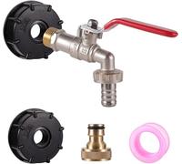 IBC Tote Tank Adapter Faucet S60X6 BC adapters Valve Accessories Single and Double end Drain faucets Shut-Off valves(Single Head Faucet)