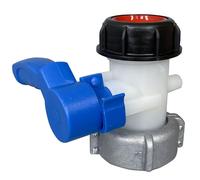 IBC Water Tank Adapter, DN50 (75mm) Butterfly Valve Tap, Water Container Switch Replacement, Standard Outlet Drain Connector, Universal Hose Fitting, Garden Tap Stopcock for Rainwater Buckets