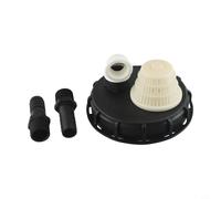 IBC Water Tank Cap 163mm Accessories Lid With 25mm Pipe Quick Connector Leak-Proof Seal Ventilation Filter PP Plastic Black