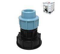 IBC Water Tank Tap Adapter, IBC Tote Tanks Hose Fitting Quick Connector Butt Barrel Drain Adapter, Inlet S60x6 Coarse Thread (20mm, I Shape Outlet)