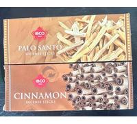 IBCO Incense Sticks Two Box of 12 pack X 20 stick Total 240 Stick Pack Of 2 (Palo Santo And Cinnamon)