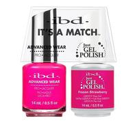 ibd Advanced Wear & Just Gel Polish -"It's A Match" Duo Pack - Frozen Strawberry - 14ml Each