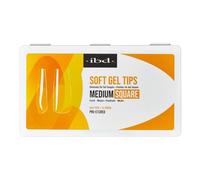 IBD Clear Soft Gel Tips in Medium Square