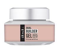 IBD Dual Builder Gel 14g - Barely Nude - MADE IN USA - Soft Gel and Bonding Gel for Long Lasting Nail Extensions - Easy Removable - UV/LED Curing